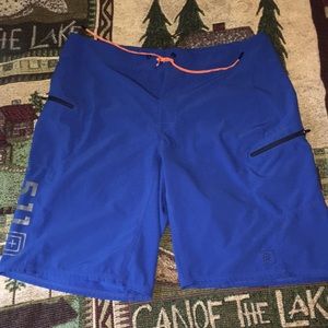 Blue swim shorts